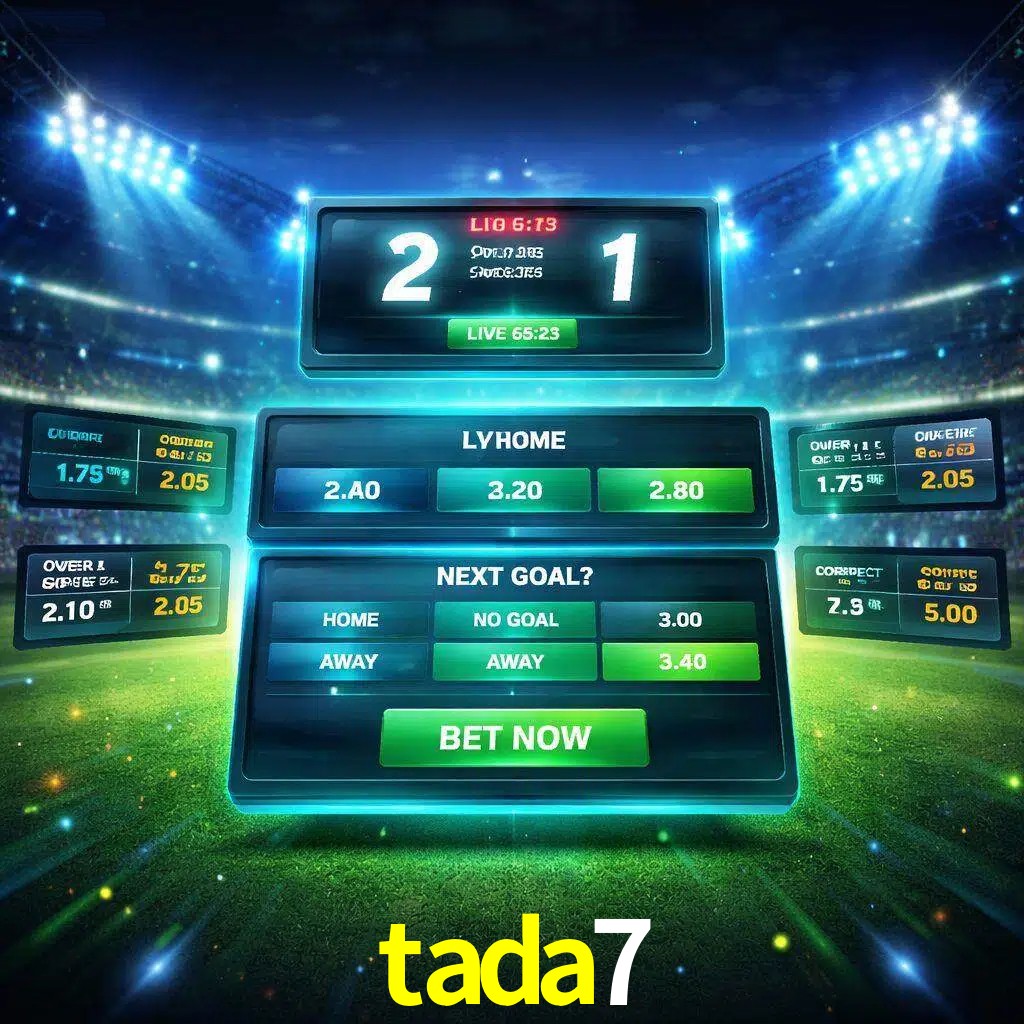 Vista de apuestas en vivo tada7 durante un partido en curso